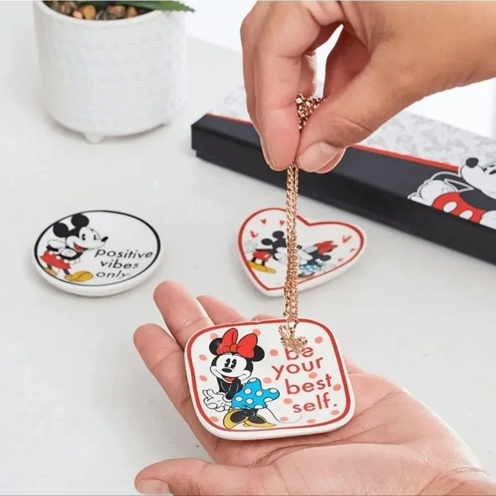 Disney Mickey‎ & Minnie Mouse Ceramic Jewelry Trays/Trinkets